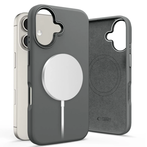 Etui für iPhone 16 Tech-Protect Silikon Pure MagSafe Clay