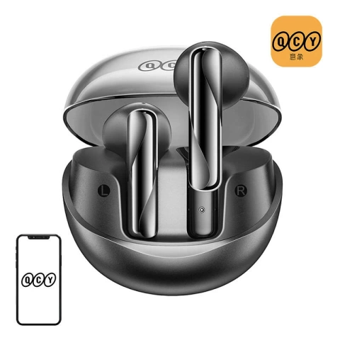 TWS QCY AilyBuds Clear T32-Ohrhörer (Schwarz)