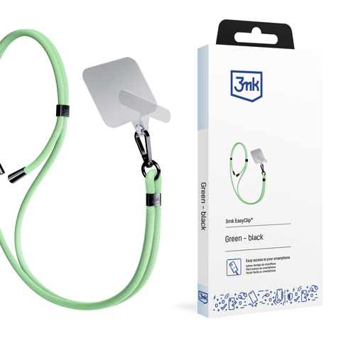 Universelles Smartphone-Lanyard 3mk EasyClip Green (schwarz)
