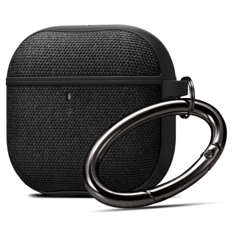 Apple AirPods 4 Hülle Spigen Urban Fit Schwarzer Karabiner