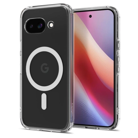 Etui für Google Pixel 9a Spigen Ultra Hybrid Mag MagSafe Klar/Weiß