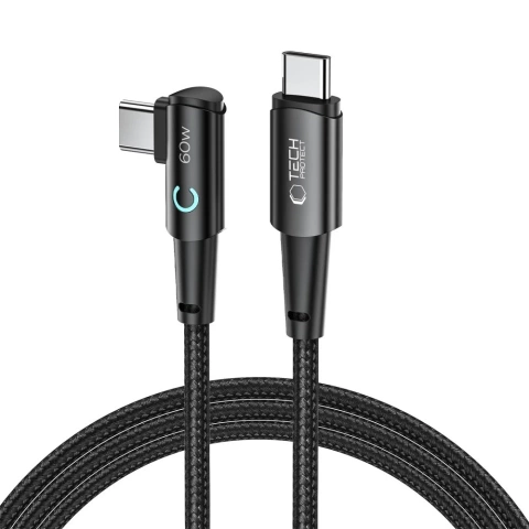 Winkelkabel USB Typ C - USB Typ C UltraBoost „L“ 60W/6A 200 cm Grau