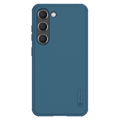 Nillkin Super Frosted Shield Pro Hülle für Samsung Galaxy S23 Armored Cover Phone Stand Blau
