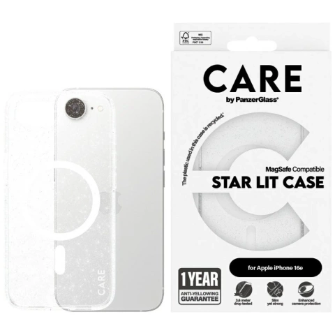 Etui do iPhone 16e CARE von PanzerGlass Flagship Urban Combat StarLight White MagSafe