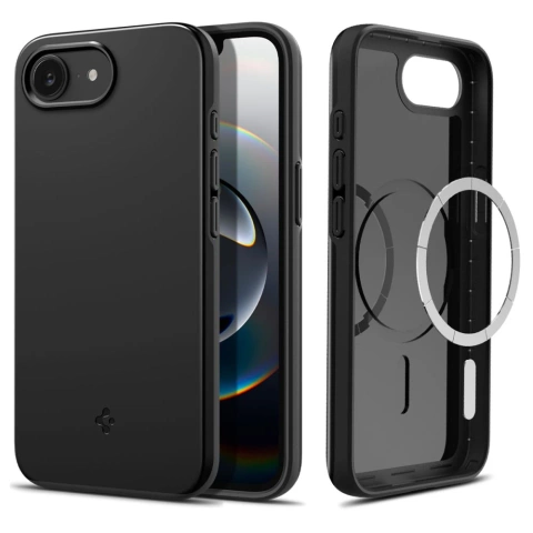 iPhone 16e Spigen Thin Fit Mag MagSafe Schwarze Hülle