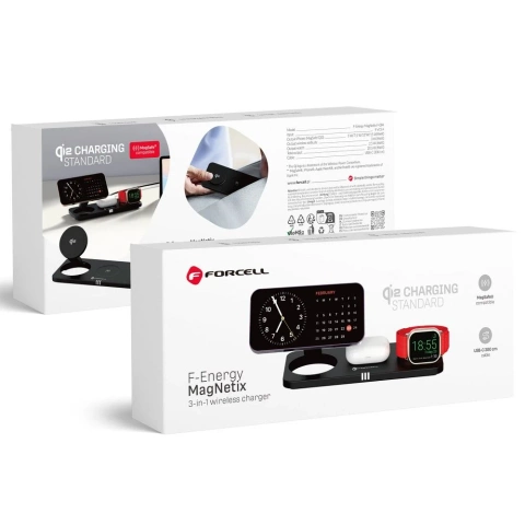 3in1 Induktives Ladegerät Forcell MagNetix Qi2 MagSafe iPhone 20,5W