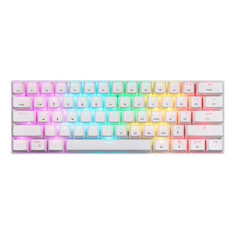 Motospeed SK62 kabellose mechanische Tastatur weiß (blaue Schalter)