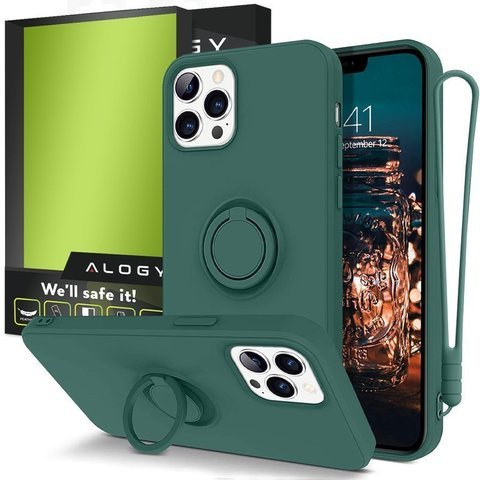 Ring Ultra Slim Alogy Silikonhülle für iPhone 12 Pro Max 6.7 Grün