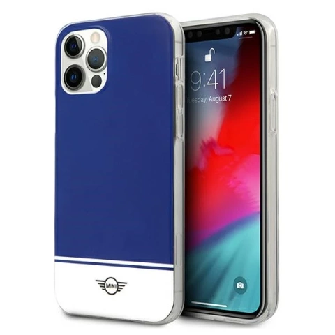 Stripe Collection Hardcase-Handyhülle für iPhone 12 Pro Max, Marineblau/Marineblau