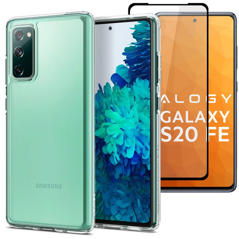 Spigen Ultra Hybrid Hülle für Samsung Galaxy S20 FE Crystal Clear Alogy Vollglas