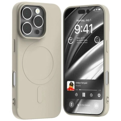 Mercury MagSafe Halbsilikonhülle für iPhone 16 Pro 6,3" Stone