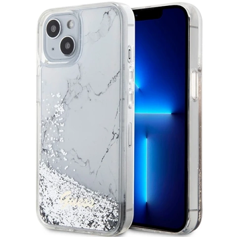 Etui Guess GUHCP14SLCSGSGH für iPhone 14 6,1" Hardcase Liquid Glitter Marble