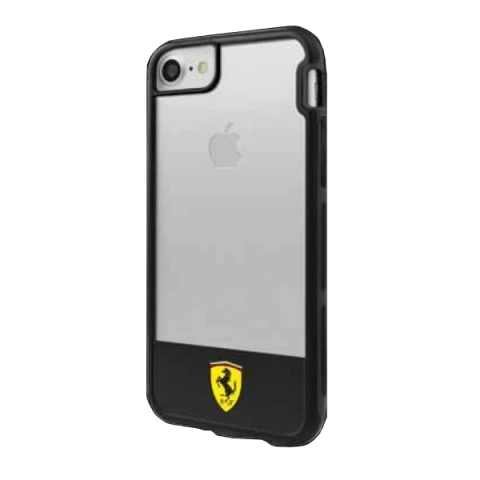 Etui na telefon Ferrari Hardcase iPhone 7/8 /SE 2020 / SE 2022 transparent schwarz