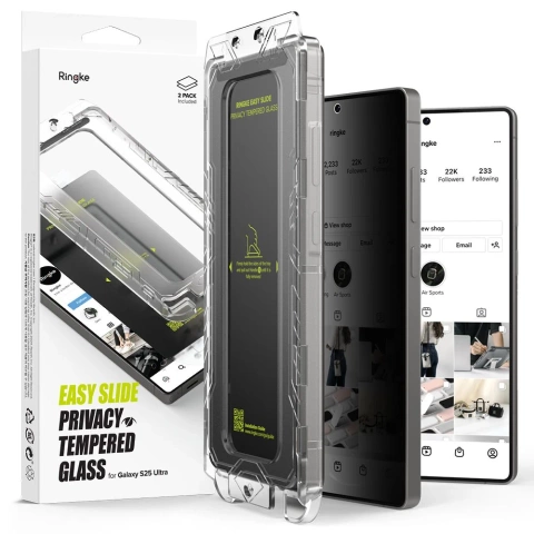 Blickschutzglas für Samsung Galaxy S25 Ultra Ringke Easy Slide 2er-Pack Polarisationsfilter