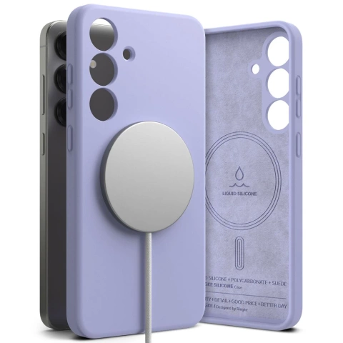 Etui do Samsung Galaxy S25 Lavendel Ringke Silikon Magnetisch MagSafe