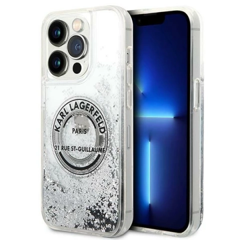 Etui Karl Lagerfeld KLHCP14LLCRSGRS für iPhone 14 Pro 6,1" Hardcase Liquid Glitter RSG