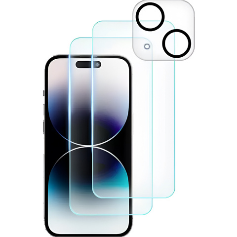 Supreme-Set aus gehärtetem Glas für Apple iPhone 15 Klar