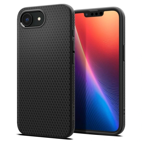 Etui für iPhone 16e Spigen Liquid Air Mattschwarz