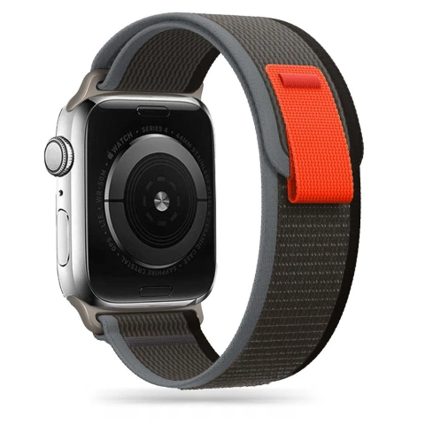 Nylon Apple Watch 4 / 5 / 6 / 7 / 8 / se / ultra (42 / 44 / 45 / 49 mm) schwarz/orange