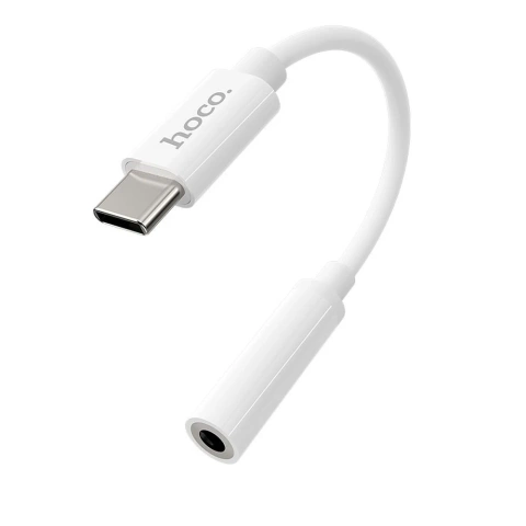 HOCO AUX-Adapter Typ C auf Klinke 3,5 mm LS30 Weiß
