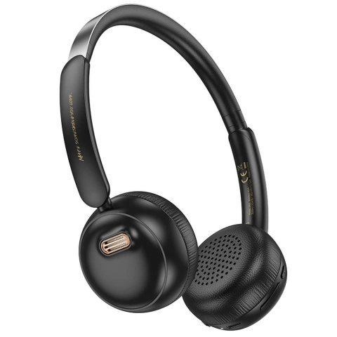 Hoco W62 Bluetooth 5.3 Kabellose On-Ear-Kopfhörer Schwarz