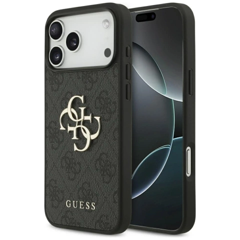 Etui Guess Hardcase 4G Big Metal Logo do iPhone 17 Pro Max, czarne