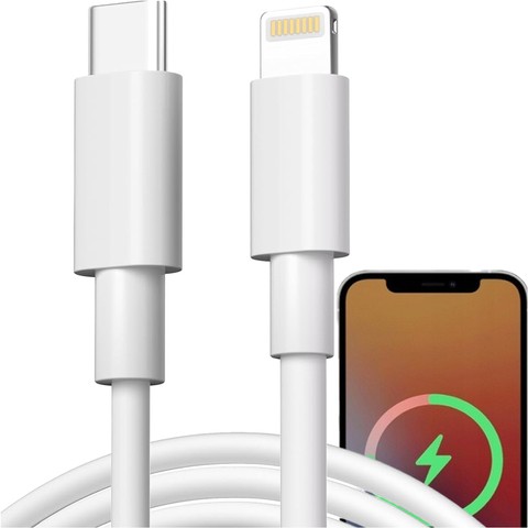 2m USB-C auf Lightning Kabel Alogy Fast Charge iPhone Ladekabel 20W weiß