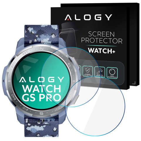 2x Alogy Tempered Glass für 9H-Bildschirm für Huawei / Honor Watch GS Pro