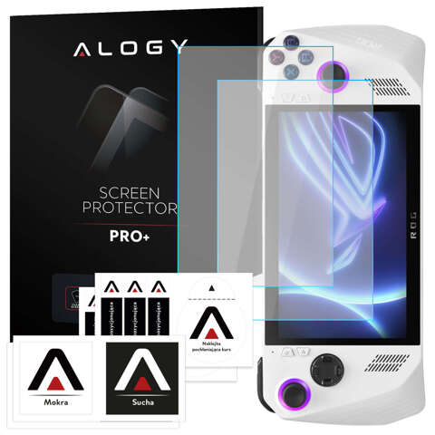 2x Panzerglas für Asus ROG Ally für Alogy Displayschutzfolie Pro 9H Konsolenbildschirm