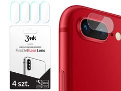 4x 3mk Flexibles Glas für Kameraobjektiv für Apple iPhone 7/8 Plus