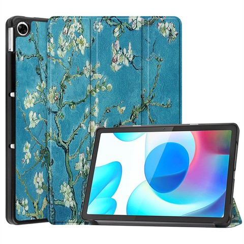 Alogie-Buchcover für Realme Pad Blooming Almond (van Gogh)