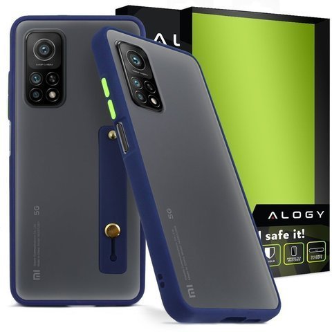 Alogy Bumper Case mit Trageriemen für Xiaomi Mi 10T / 10T Pro Marineblau