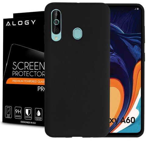 Alogy Slim Silikonhülle für Samsung Galaxy A60 schwarz Alogy Glass