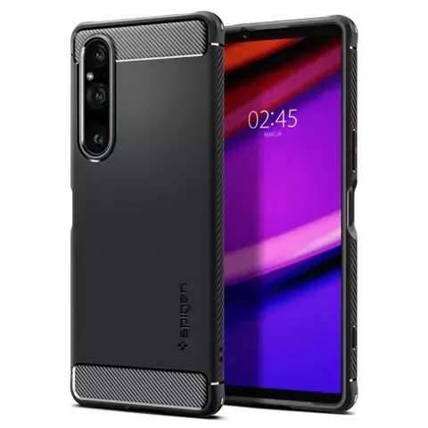 Etui Spigen Rugged Armor für Sony Xperia 1 V Mattschwarz