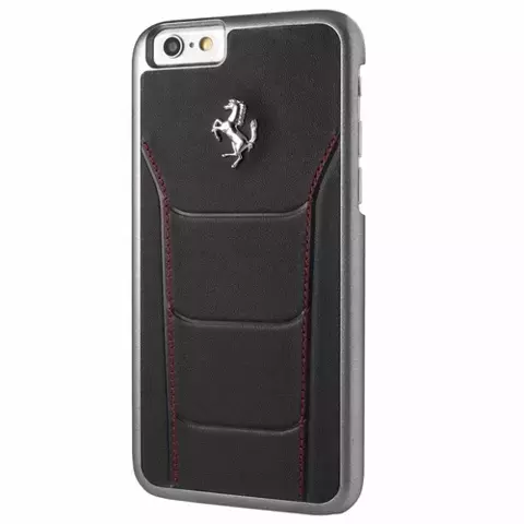 Etui na telefon Ferrari Hardcase iPhone 6/6S schwarz/rote Naht