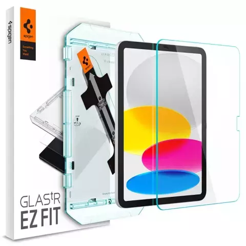 Gehärtetes Glas Spigen Glas.Tr "EZ FIT" für Apple iPad 10.9 2022 KLAR