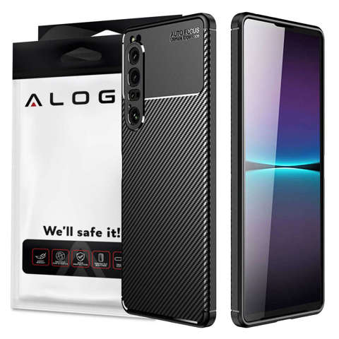 Gepanzerte Hülle Alogy TPU Carbon Hülle für Sony Xperia 1 IV 2022 Schwarz