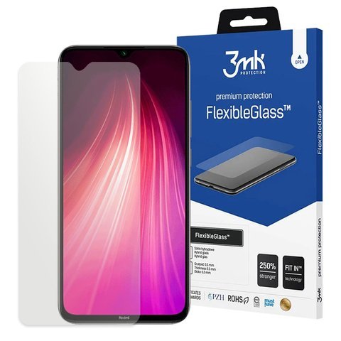 Glas für das Telefon 3mk Flexible Glass 7H für Xiaomi Redmi Note 8