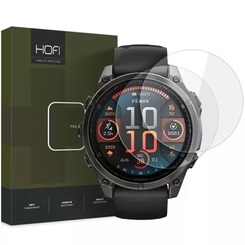 Hofi Glass Pro 2er-Pack Garmin Fenix ​​​​8 (51 mm) Klares gehärtetes Glas