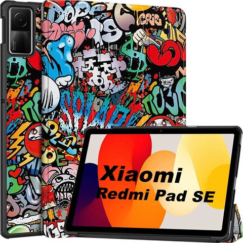 Hülle für Xiaomi Redmi Pad SE 2023 11" Smart Case Cover mit Klappe. Graffiti-Hülle und Cover