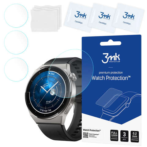 Hybridglas für Huawei Watch GT 3 Pro 46 mm 3mk Watch Protection™ v. FlexibleGlass Lite