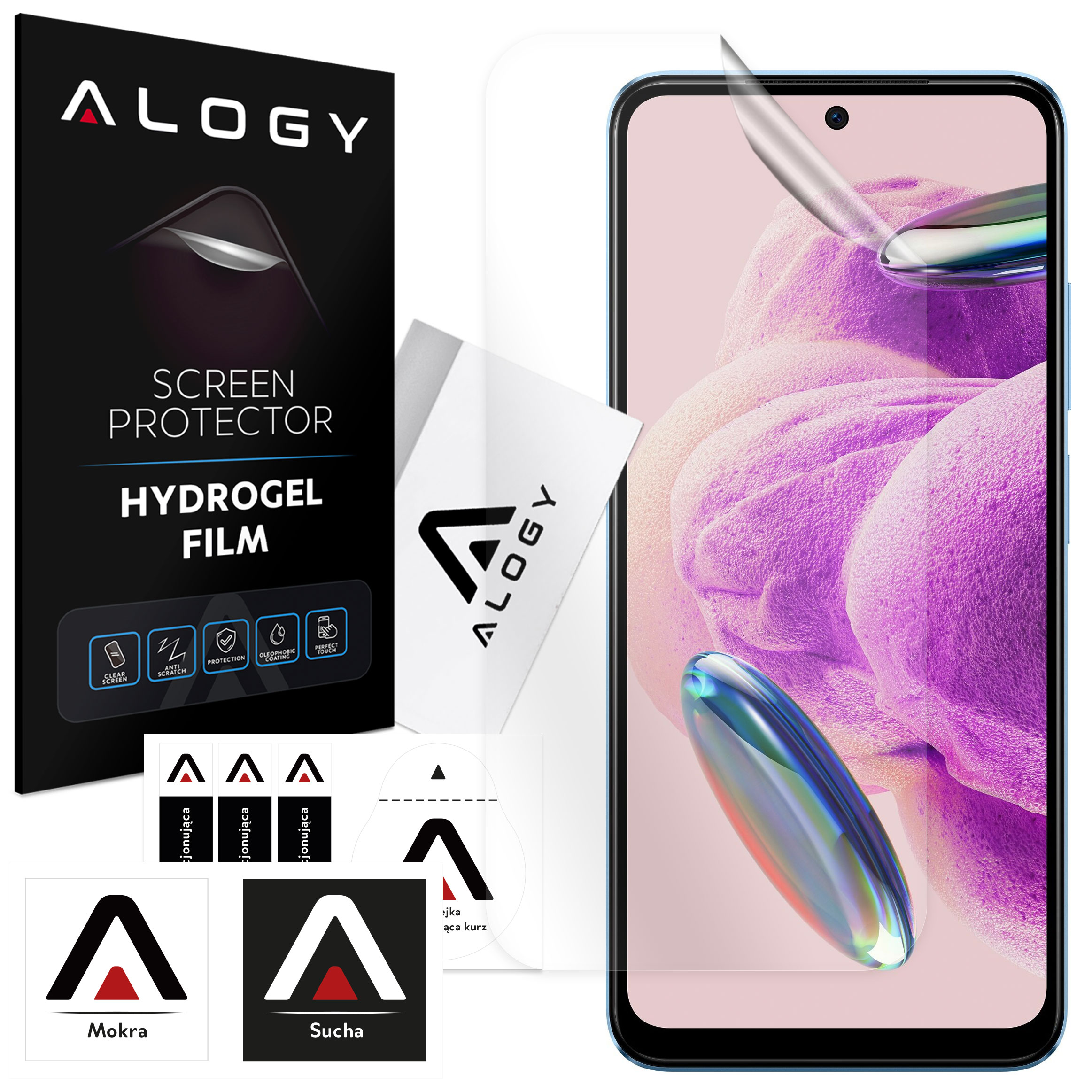 Hydrogel-Folie für Xiaomi Redmi Note 12S Handy-Displayschutz Alogy Hydrogel-Folie