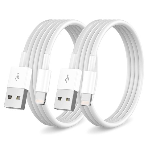 Kabel x2 Set 100 cm Alogy USB-auf-Lightning-Kabel Weiß