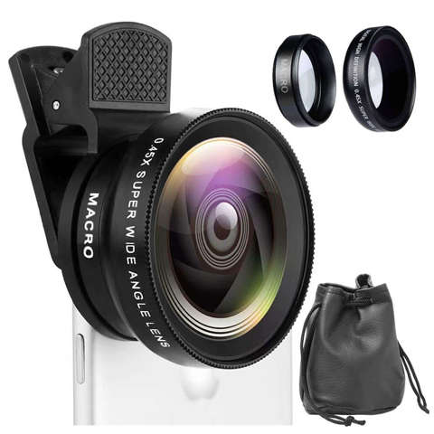 Lens Smartphone Lens 2in1 Kit Alogy Lens Clip 0.45X Macro 12.5X Wide