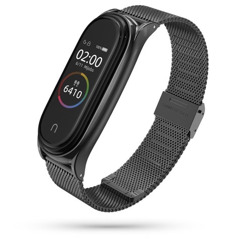 Pasek MilaneseBand für Xiaomi Mi Smart Band 5/6/6 NFC Schwarz