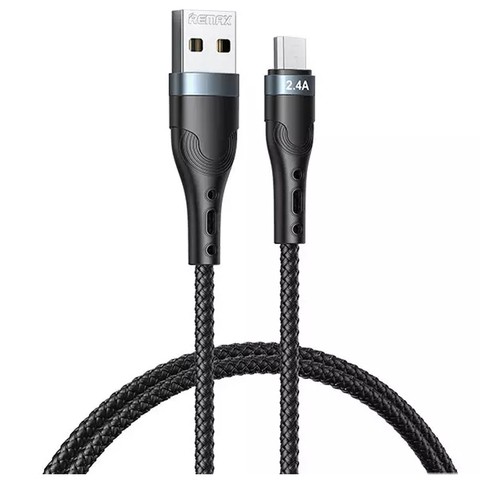 Remax USB - Micro-USB-Kabel zum Laden und zur Datenübertragung 2.4A 1m schwarz (RC-C006)