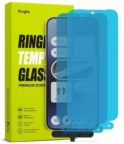 Ringke TG 2er-Pack gehärtetes Glas für Nothing Phone 2A Clear