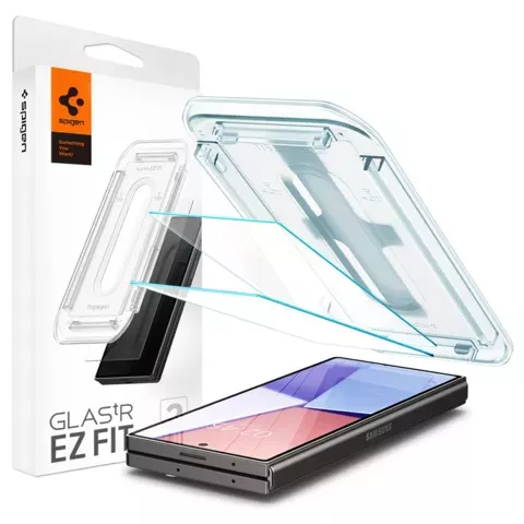 Spigen Glas.tR „Ez Fit“ gehärtetes Glas 2er-Pack für Samsung Galaxy Z Fold 6 Clear