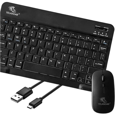 Tastatur-Maus-Set, kabellose Maus für Laptop, PC, Bluetooth, AN-030 Silent Slim, Schwarz