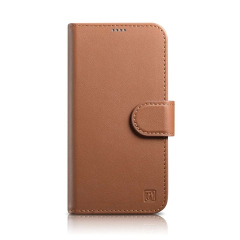 iCarer Wallet Case 2in1 Cover iPhone 14 Plus Anti-RFID Leder Flip Case Braun (WMI14220727-BN)